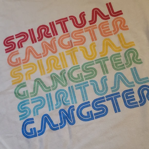 Spiritual Gangster Savasana rainbow logos crew neck soft sweater Sweatshirt S - Picture 3 of 6